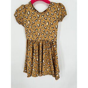 Dotdotsmile Cap Dress Size 12/24 Months Brown with Hearts New With Tags